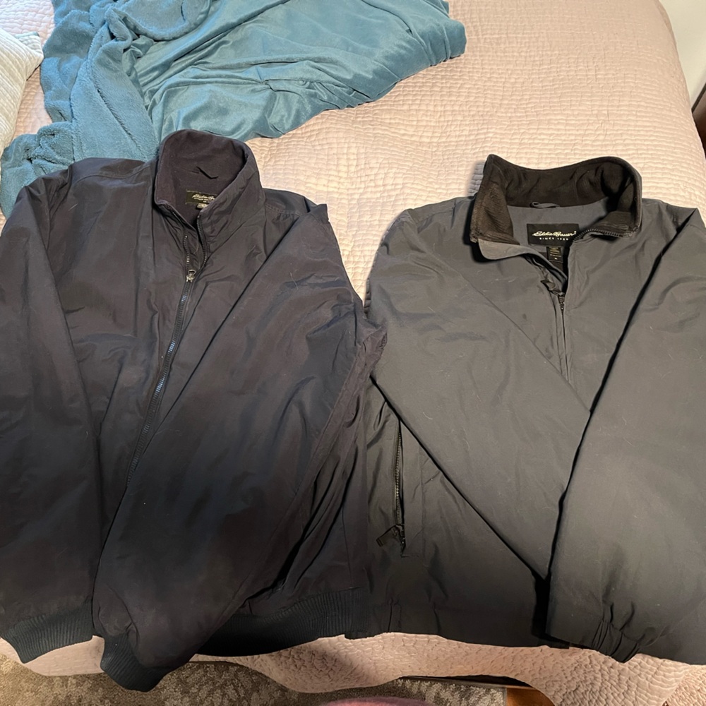 Eddie Bauer Pair of Men's Blue Winter Jackets